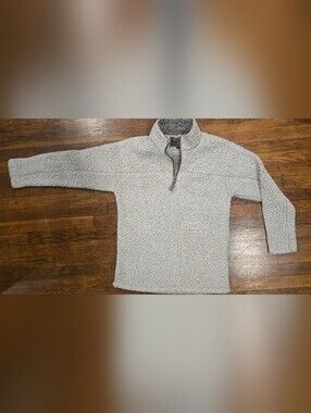 True Grit Sherpa Quarter Zip Pullover Oatmeal Ivory Fleece Size Medium